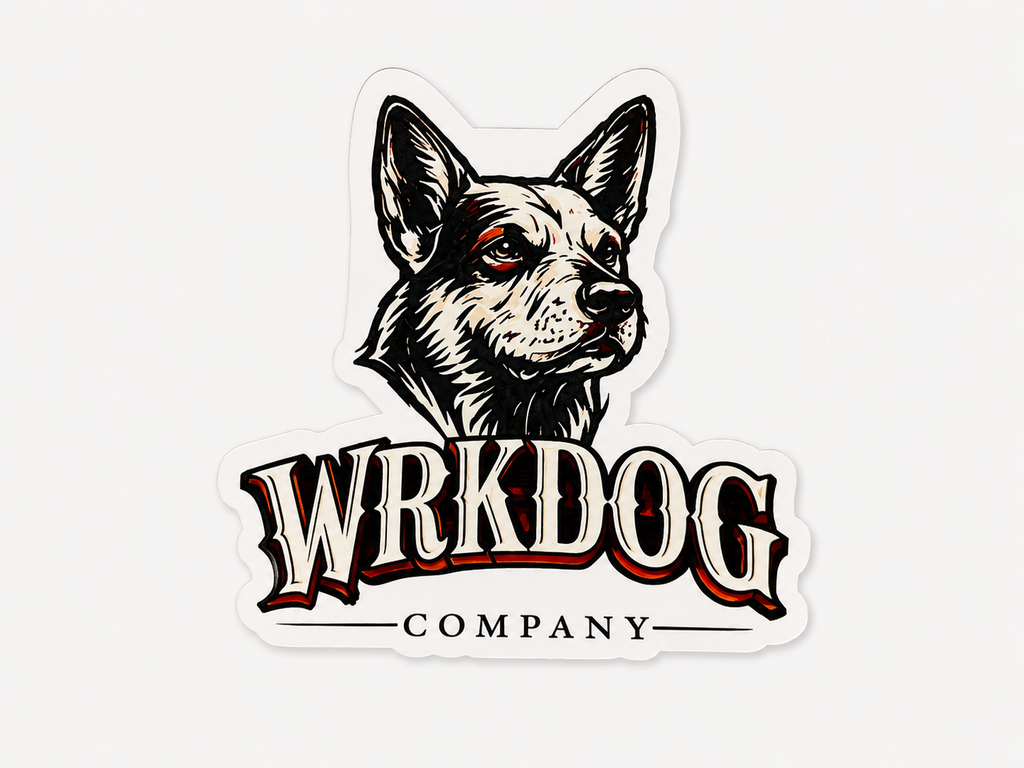 WRKDOG Company Hard Hat Sticker