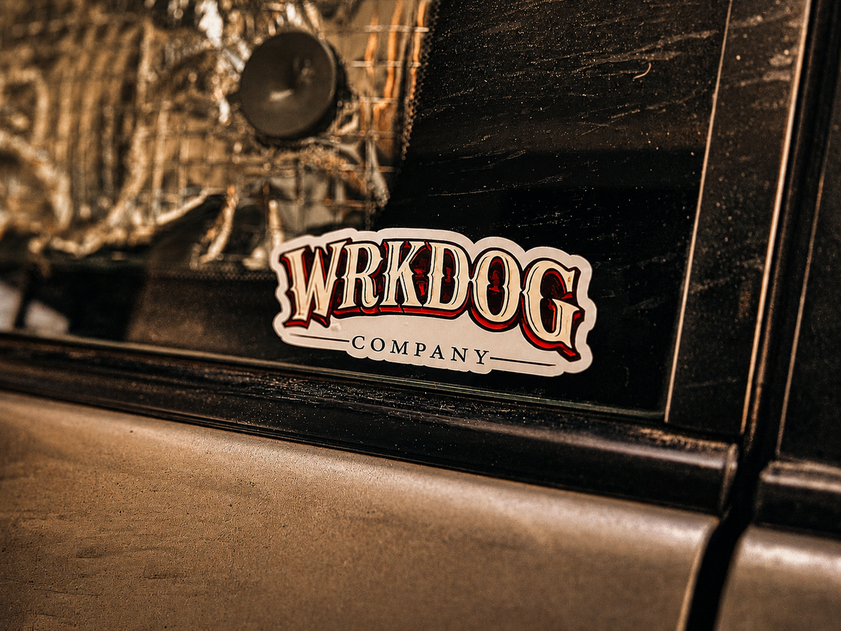 WRKDOG Company text sticker