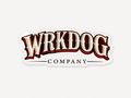 WRKDOG Company text sticker