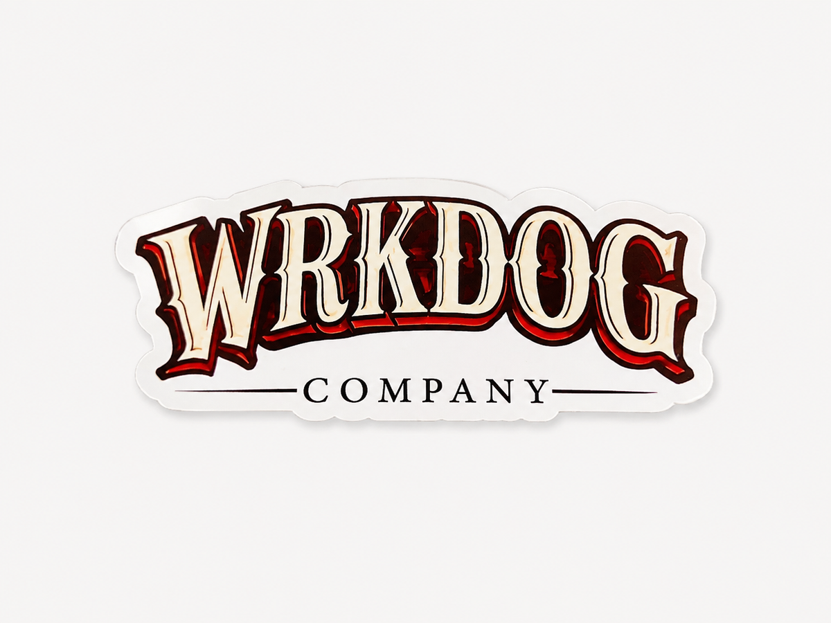 WRKDOG Company text sticker