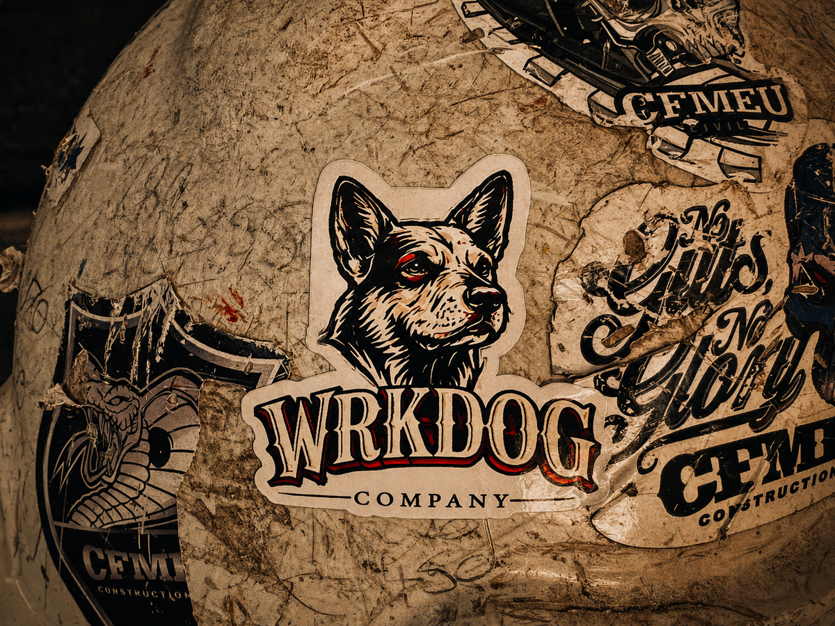 WRKDOG Company Hard Hat Sticker